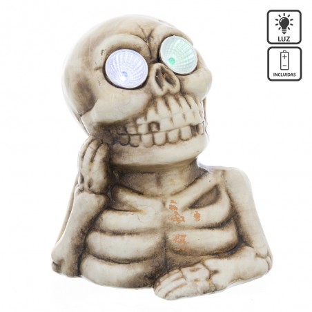 Esqueleto com luz led de poliresina 13 40 x 10 60 x 15 40 cm
