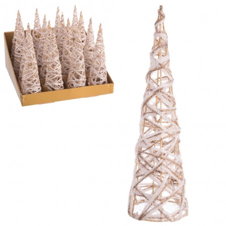 árvore metal branco decoração natal 7,50 x 7,50 x 25 cm