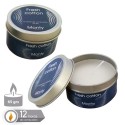 Vela em lata perfumada spa branco