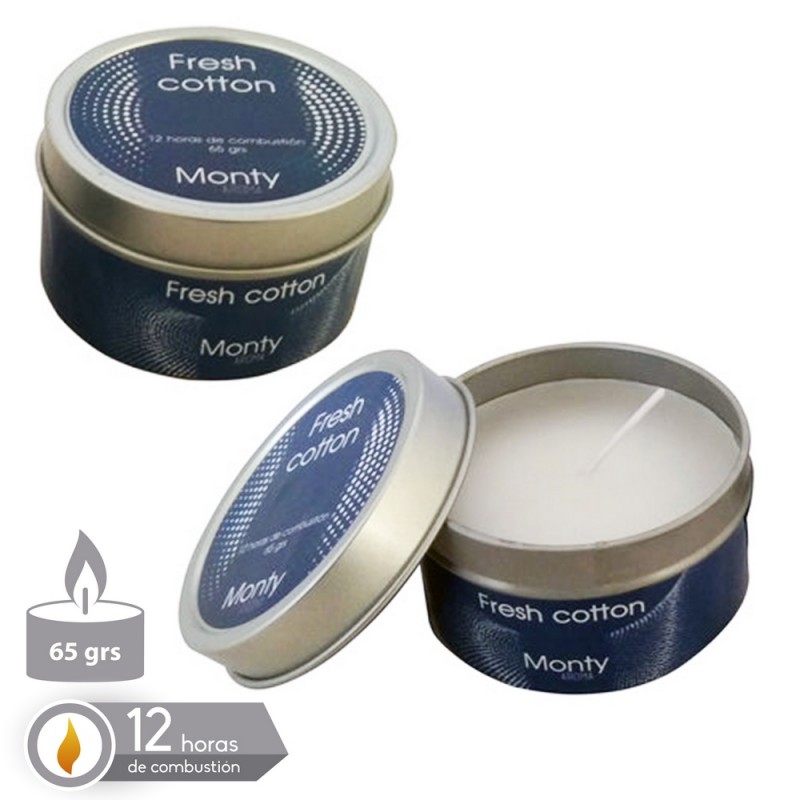 Vela em lata perfumada spa branco