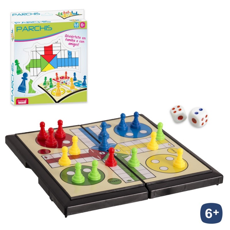 Jogo de Parchís de Viagem 18x18 cm: Diversão clássica em formato portátil