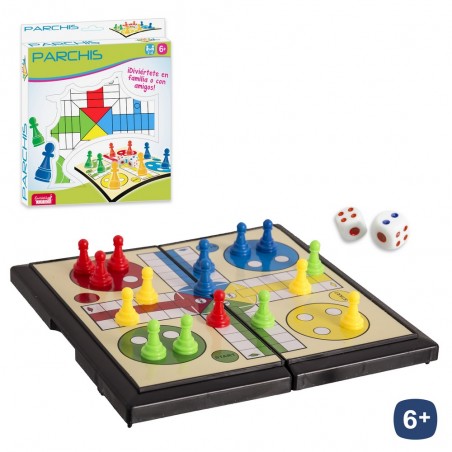 Jogo de Parchís de Viagem 18x18 cm: Diversão clássica em formato portátil