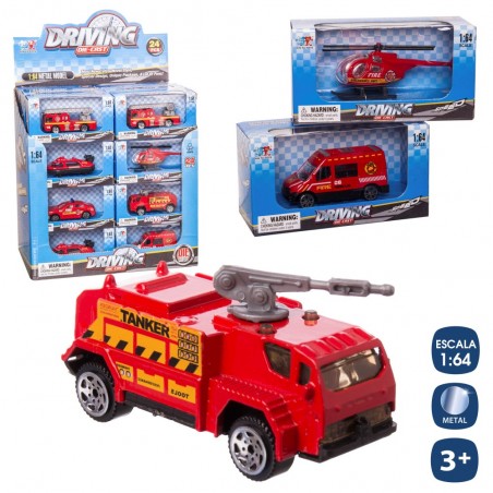 Caminhão de bombeiros metálico 6 m 8 cm