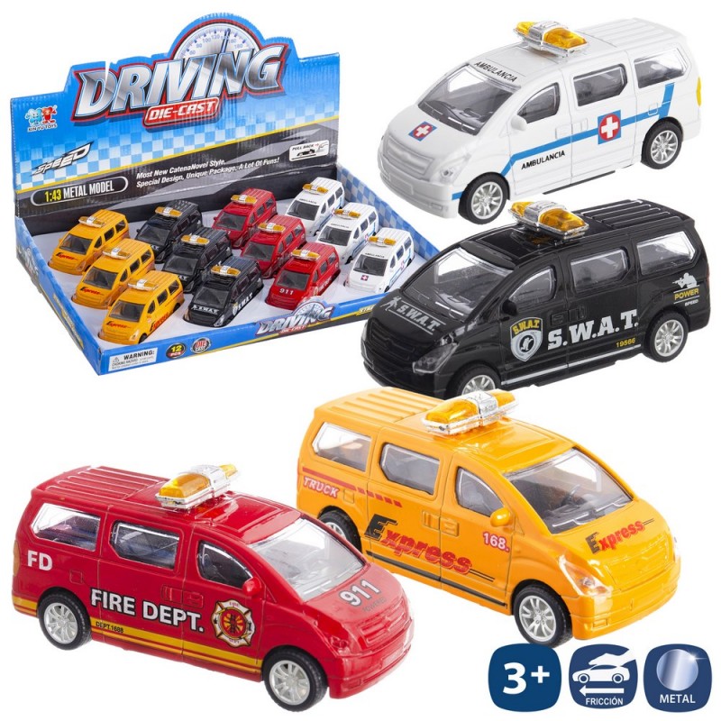 Carrinha de fricção metálica 4 m 10 cm