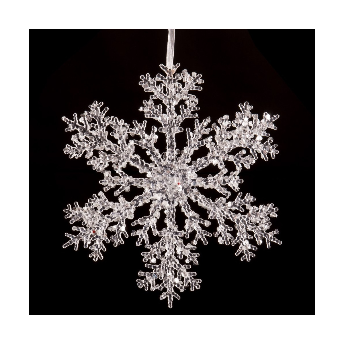 Pendente estrela neve 25 x 25 cm