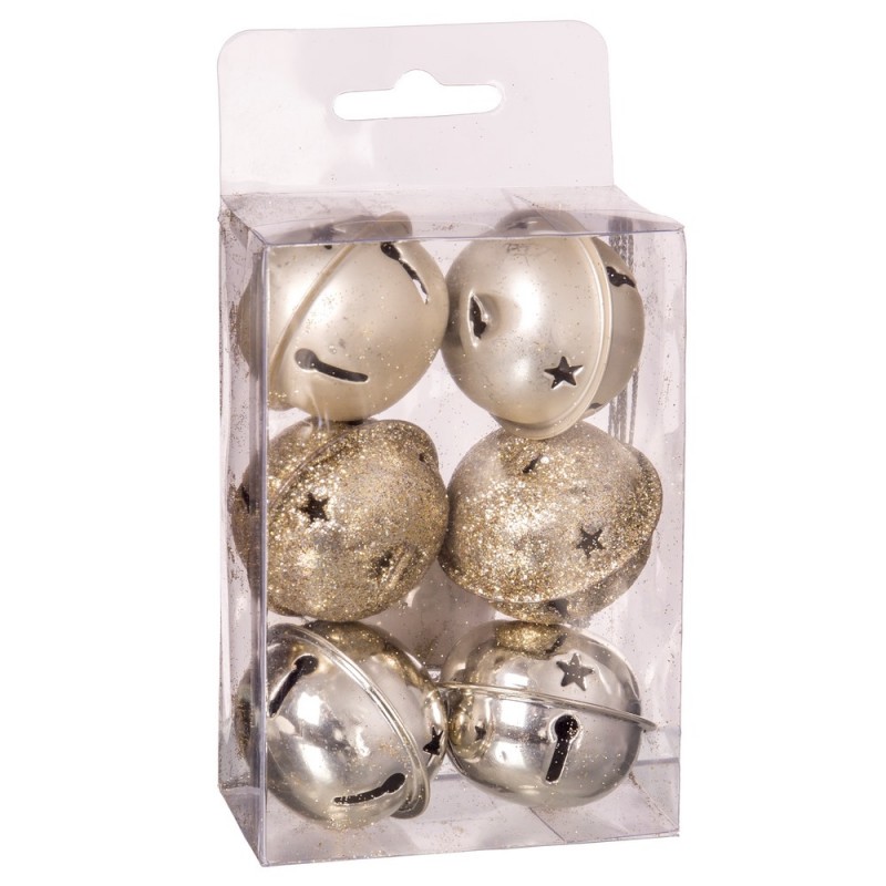 S 6 guizo metal ouro 4 x 4 x 4 cm