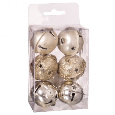 S 6 guizo metal ouro 4 x 4 x 4 cm