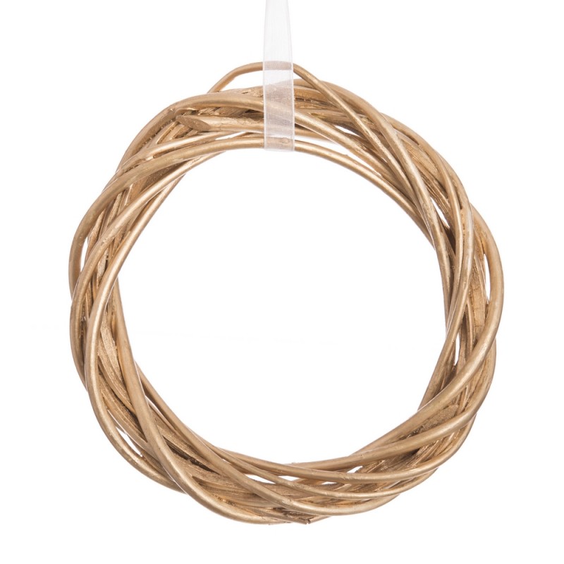 Anel de vime dourado 15 x 15 x 2 50 cm