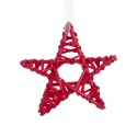 Estrela de vime vermelho 15 x 15 cm