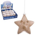 Estrela cristal marrom 12 x 12 cm