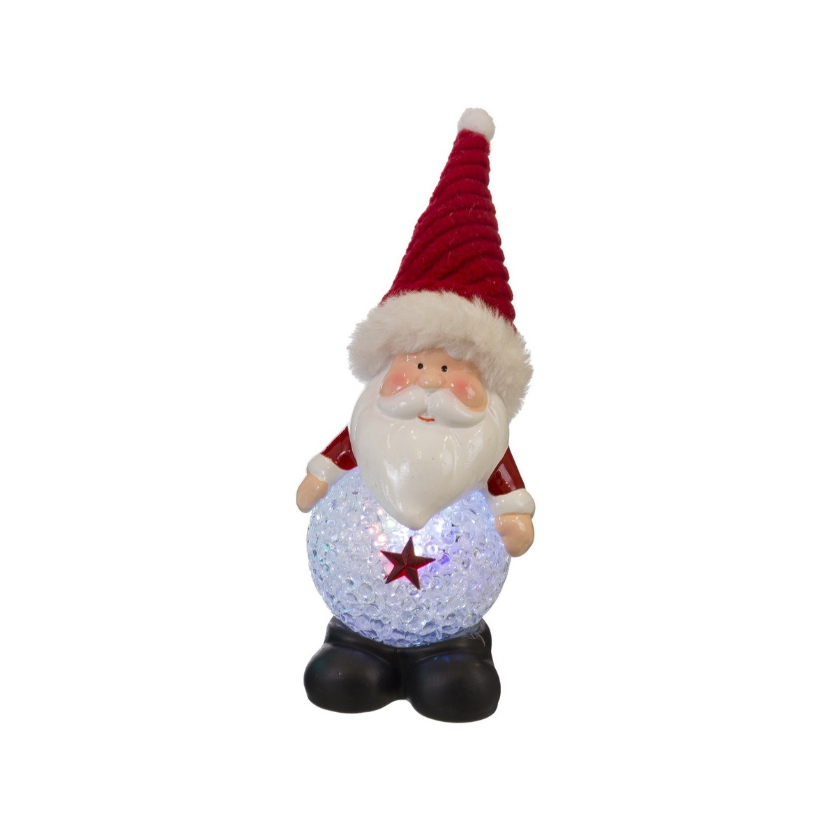 Papai noel com luz led de cerâmica 6 20 x 5 70 x 15 cm