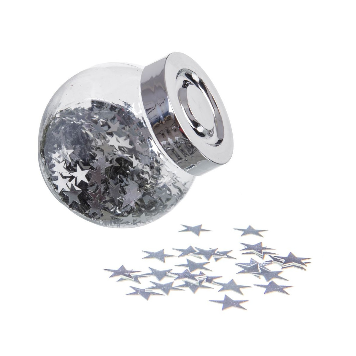 Bote estrelas prata 5 50 x 8 x 8 cm