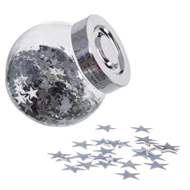 Bote estrelas prata 5 50 x 8 x 8 cm