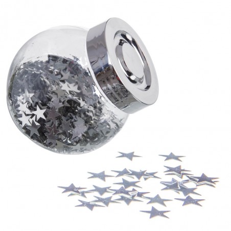 Bote estrelas prata 5 50 x 8 x 8 cm