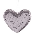 Colar coração prata 1 x 10 x 10 cm
