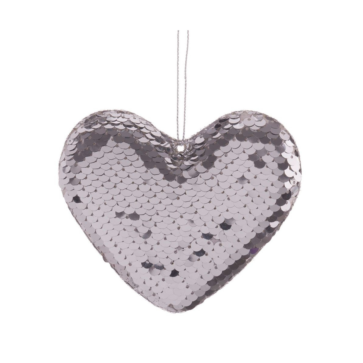 Pingente de coração de prata 1 x 10 x 10 cm