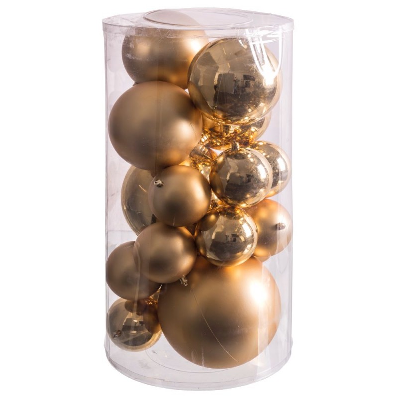20 bolas brilho mate ouro