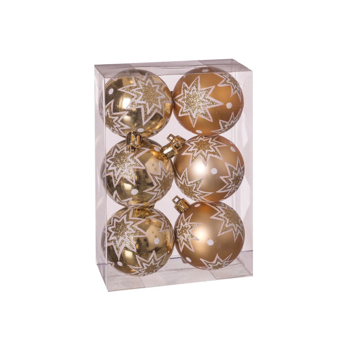 S 6 bolas estrelas ouro 11 50 x 6 x 18 cm