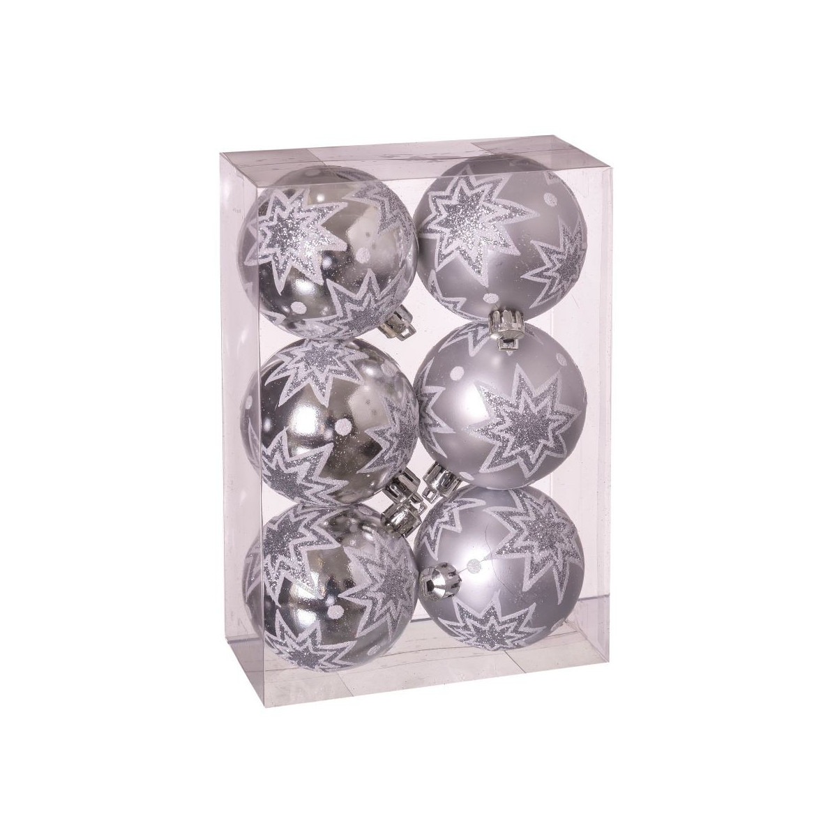 Bolas estrelas prata