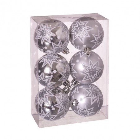 Bolas estrelas prata