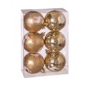 S 6 bolas cervos ouro 6 x 6 x 6 cm