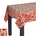 Toalha de mesa estampada em poliéster vermelho 140 x 180 cm