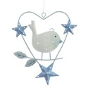 Pingente pássaro azul 12 50 x 10 cm