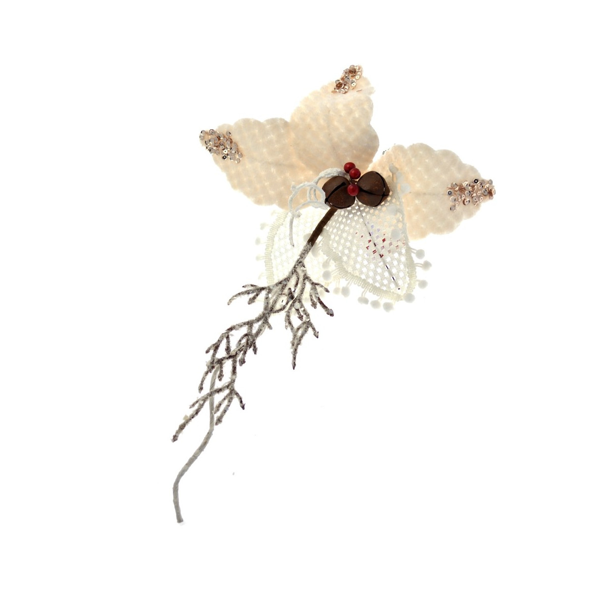 Poinsettia com clipe