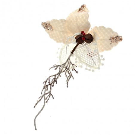 Poinsettia com clipe