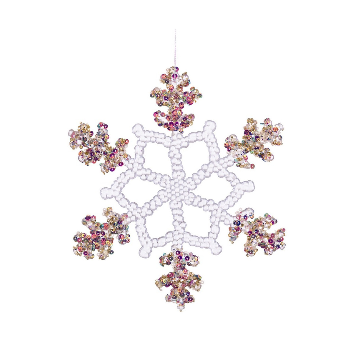 Colar estrela de neve 20 cm