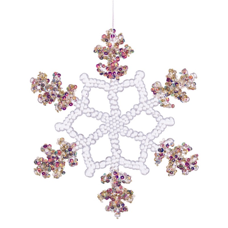 Colar estrela de neve 20 cm