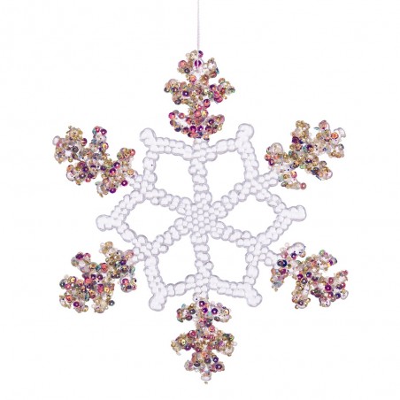 Colar estrela de neve 20 cm