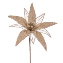 Flor de poinsettia tecido champanhe 30 x 65 cm