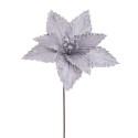Poinsettia tecido prata 20 x 40 cm