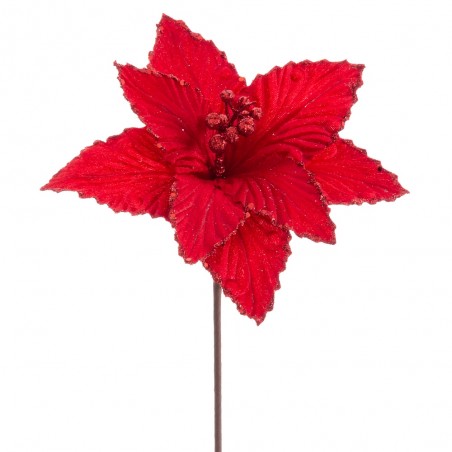 Poinsétia vermelha tecida 20 x 40 cm