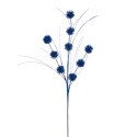 Ramo purpurina plástico azul 70 cm