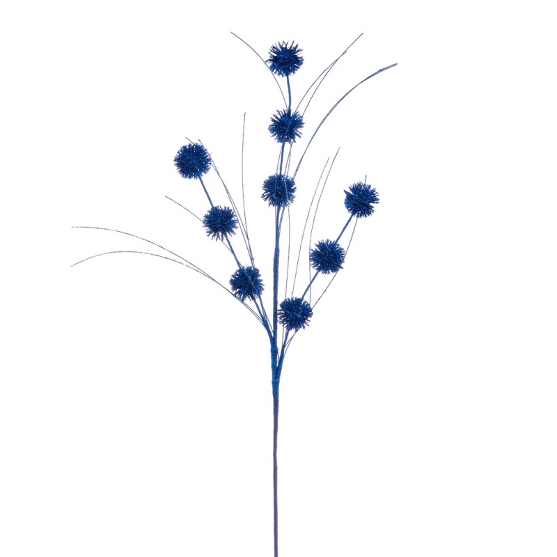 Ramo purpurina plástico azul 70 cm