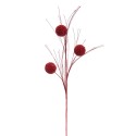 Ramo de purpurina plástico vermelho 80 cm