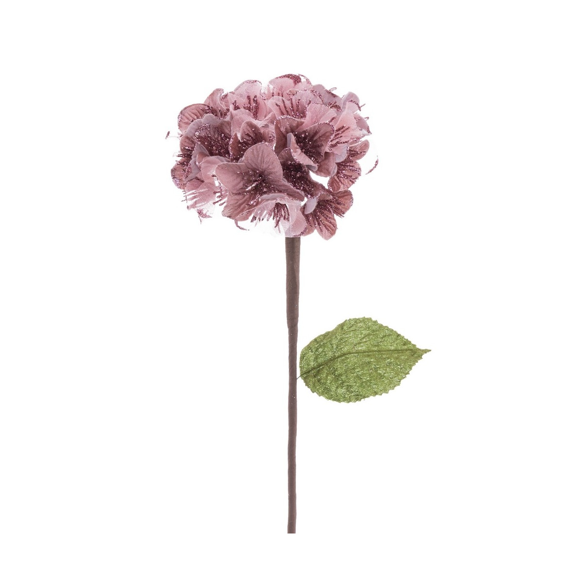 Flor hortênsia tecido rosa 15 x 63 cm