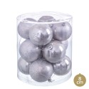 S 12 bolas prata 8 x 8 x 8 cm