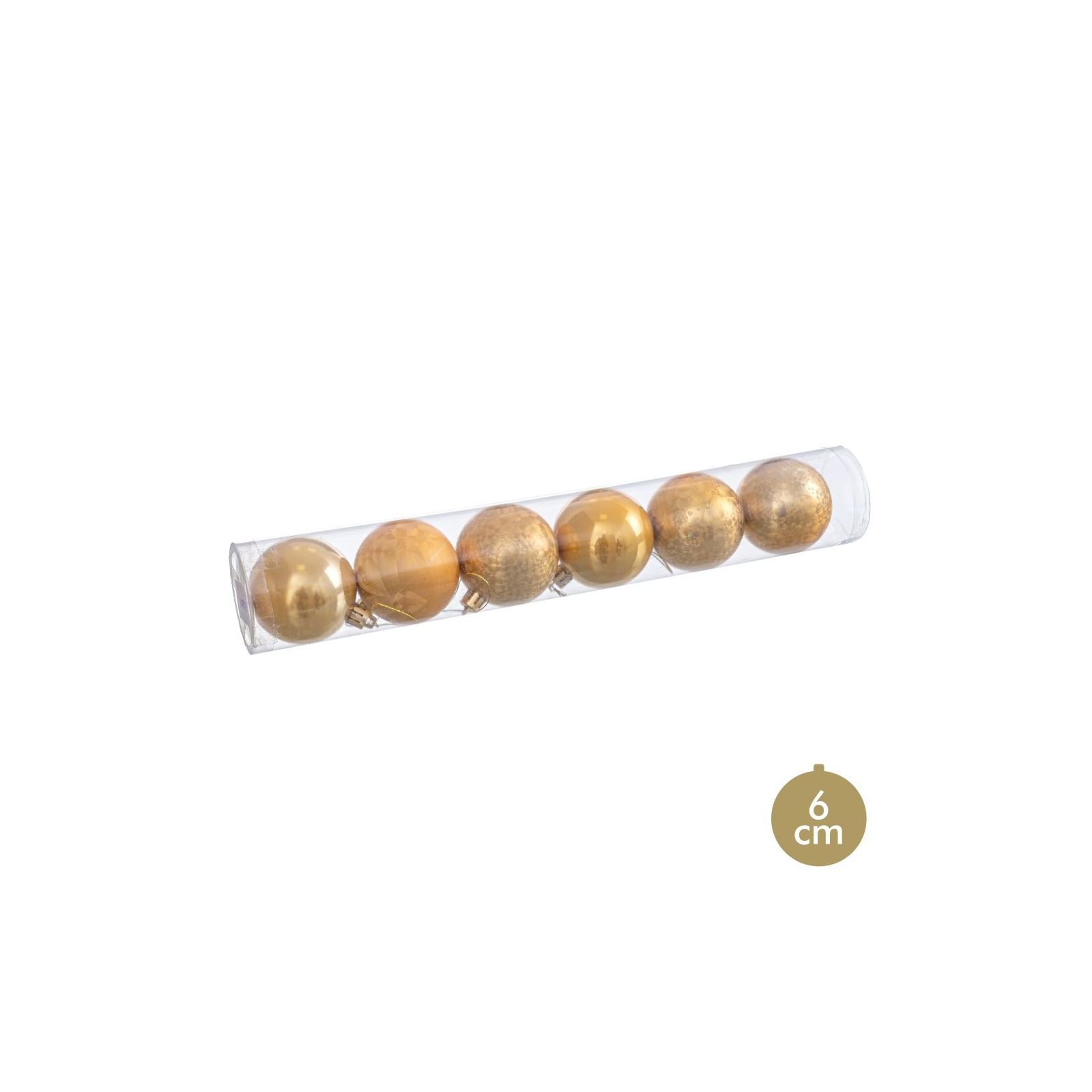 S 6 bolas ouro 6 x 6 x 6 cm