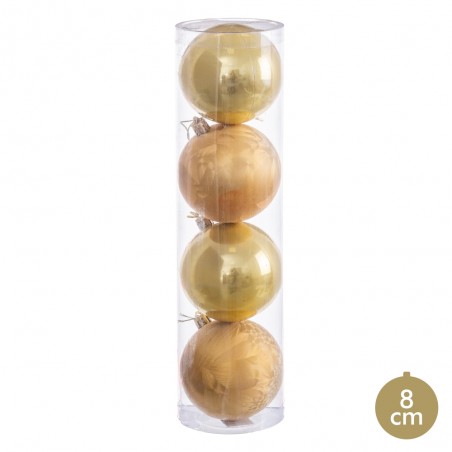 S 4 bolas ouro 8 x 8 x 8 cm