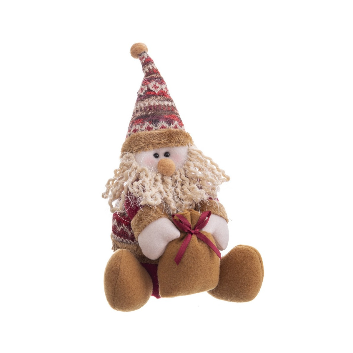 Papai Noel sentado tecido 22 cm