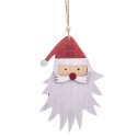 Colgante papai noel madeira 9,50 x 15 cm