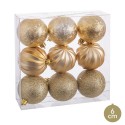 S 9 bolas formas ouro 6 x 6 x 6 cm