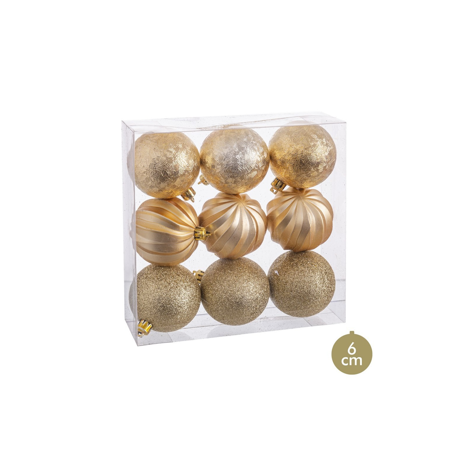 S 9 bolas formas ouro 6 x 6 x 6 cm