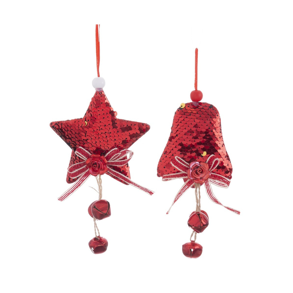 Colar lantejoulas foam vermelho 2 m 8 x 11 cm