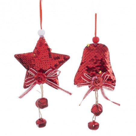 Colar lantejoulas foam vermelho 2 m 8 x 11 cm