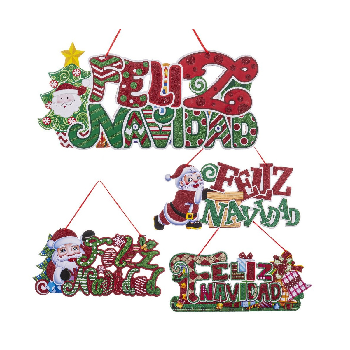 Colar feliz natal espuma 41 x 18 cm