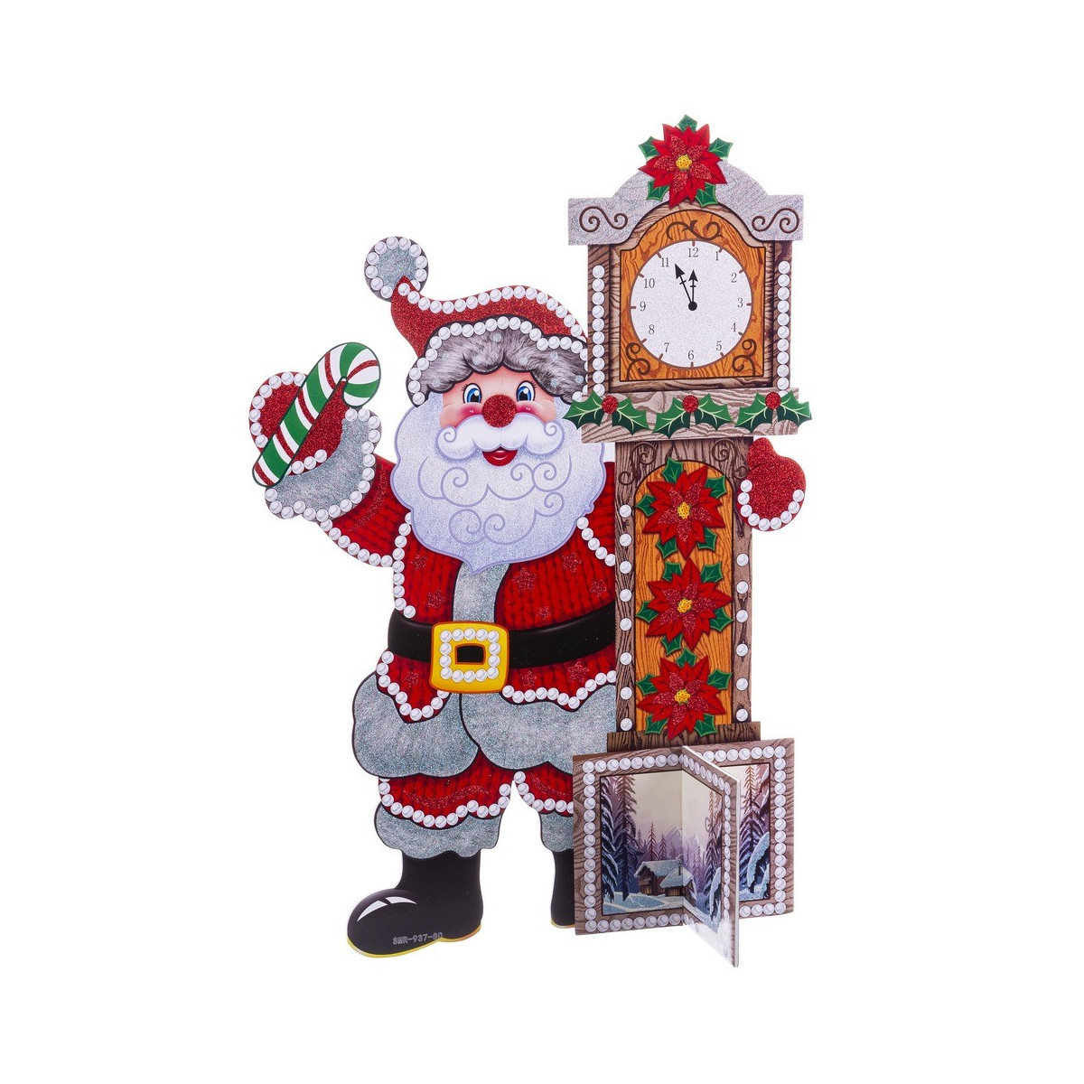 Papai Noel com relógio de foam 55 x 75 cm